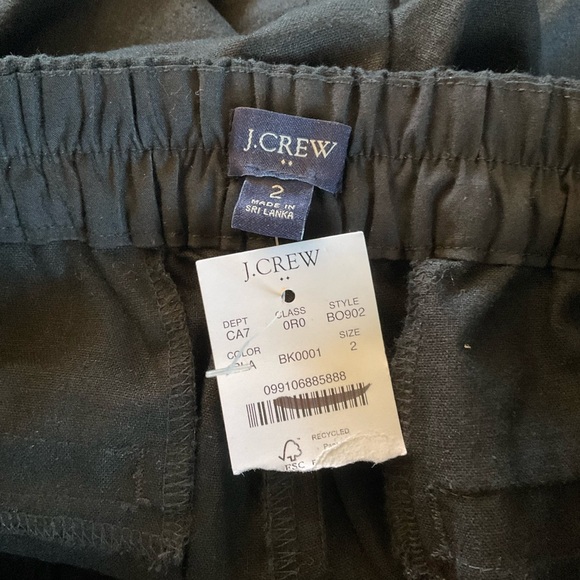 J.Crew Linen-cotton blend sailor pant Black Size 2 NWT Capsule Wardrobe Staple - Picture 10 of 11